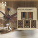 Atlas Ariella 64 inch Textured Bronze with Walnut Tone Blades Ceiling Fan